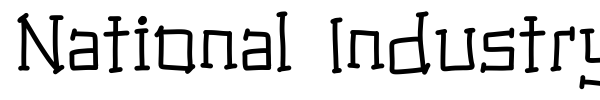 National Industry font preview